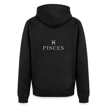 Signe du zodiaque Constellation Poissons Poissons - Veste à capuche bio Premium Unisexe - noir - Dos - Nico (187cm)