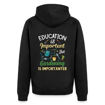 Gardening Gardener Profession Hobby Gardener - Unisex Premium Organic Zip Hoodie - black - Back - Nico (187cm)