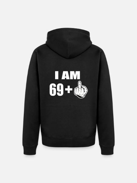 70th birthday - Unisex Premium Organic Zip Hoodie - black