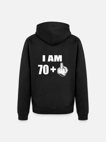 71st birthday - Unisex Premium Organic Zip Hoodie - black