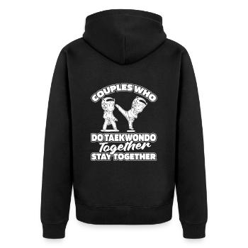 Paire de Taekwondo - Veste à capuche bio Premium Unisexe - noir - Dos - Nico (187cm)