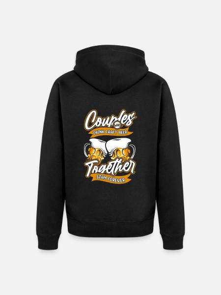 Craft Beer Craft Beer Pair - Unisex Premium Organic Zip Hoodie - black
