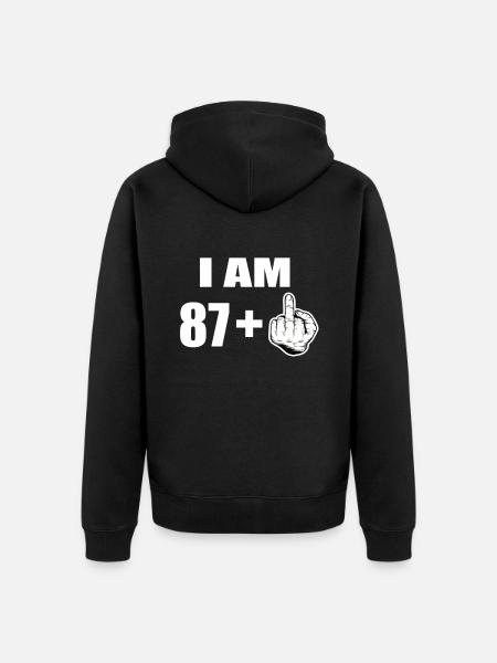 88th birthday - Unisex Premium Organic Zip Hoodie - black