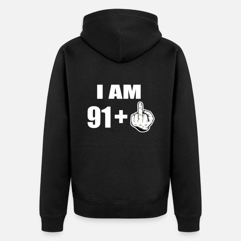 92e anniversaire - Veste à capuche bio Premium Unisexe - noir