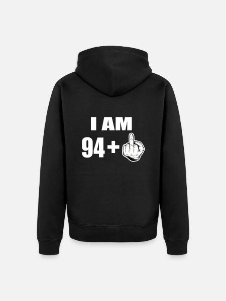 95th birthday - Unisex Premium Organic Zip Hoodie - black