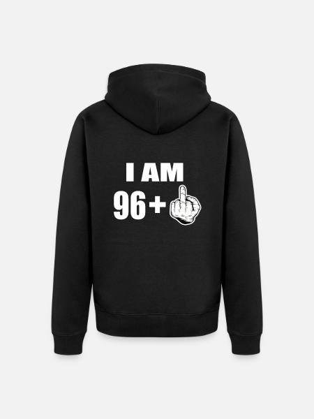 97th birthday - Unisex Premium Organic Zip Hoodie - black