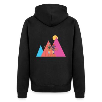 Pyramides égyptiennes Egypte - Veste à capuche bio Premium Unisexe - noir - Dos - Nico (187cm)