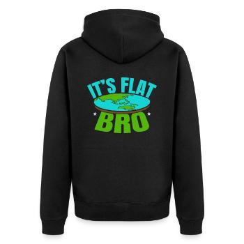 C’est Flat Bro Flat Earth Society Flat Earther - Veste à capuche bio Premium Unisexe - noir - Dos - Nico (187cm)