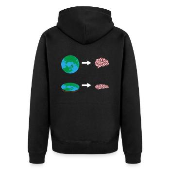 Flat Earth Society Théorie du complot Flat Earther - Veste à capuche bio Premium Unisexe - noir - Dos - Nico (187cm)