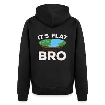 C’est Flat Bro Flat Earth Society Flat Earther - Veste à capuche bio Premium Unisexe - noir - Dos - Nico (187cm)