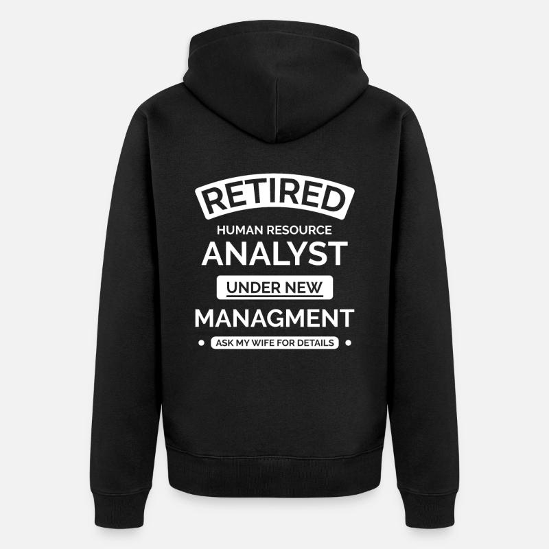 Analyste Ressources humaines Retraite - Veste à capuche bio Premium Unisexe - noir