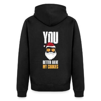 Mieux vaut avoir mes cookies Cookie Gift - Veste à capuche bio Premium Unisexe - noir - Dos - Nico (187cm)