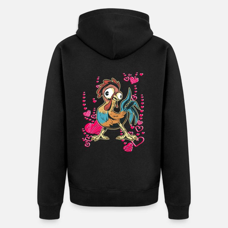 Coq cool - Veste à capuche bio Premium Unisexe - noir