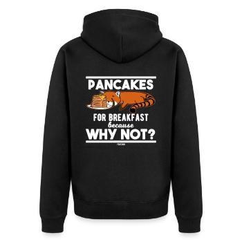 Crêpes pour le petit déjeuner - Veste à capuche bio Premium Unisexe - noir - Dos - Nico (187cm)