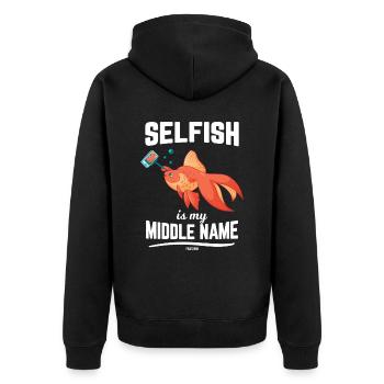 Fighting Fish Sea Aquarium Aquatics - Unisex Premium Organic Zip Hoodie - black - Back - Nico (187cm)