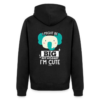 Éléphant pour enfants - Veste à capuche bio Premium Unisexe - noir - Dos - Nico (187cm)