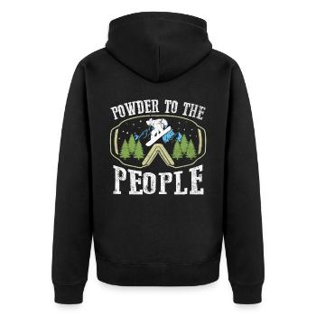 Powder To The People Snowboarding - Veste à capuche bio Premium Unisexe - noir - Dos - Nico (187cm)