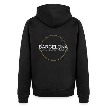 Citation de Barcelone - Veste à capuche bio Premium Unisexe - noir - Dos - Nico (187cm)