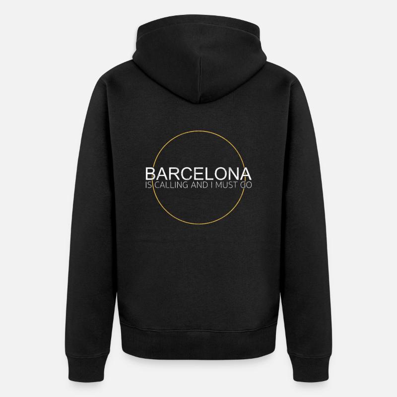 Citation de Barcelone - Veste à capuche bio Premium Unisexe - noir