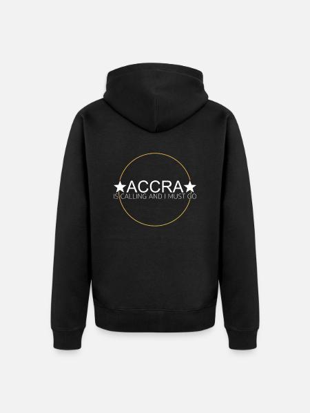Accra Quote - Unisex Premium Organic Zip Hoodie - black