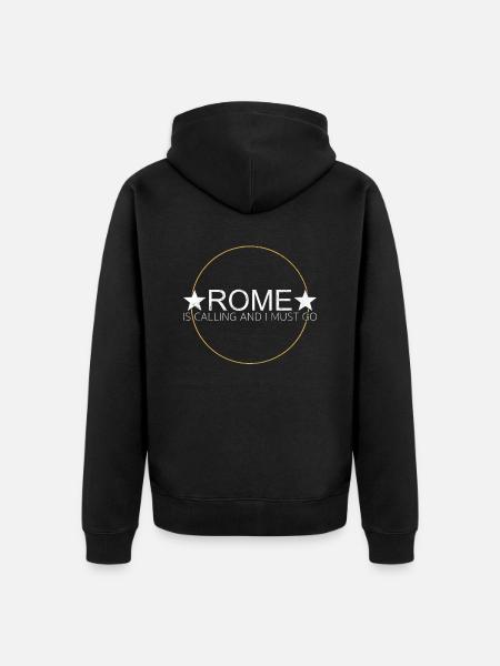 Dicton de Rome - Veste à capuche bio Premium Unisexe - noir
