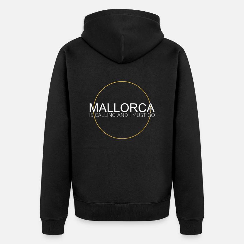 Mallorca Spruch - Unisex Premium Bio Zip Hoodie - Schwarz