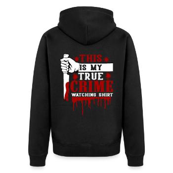 Accro au crime - Veste à capuche bio Premium Unisexe - noir - Dos - Nico (187cm)