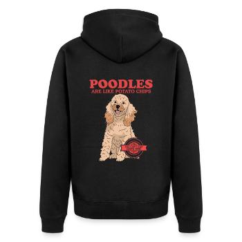 Poodle Dog Dog Owner Dog Lovers Gift - Unisex Premium Organic Zip Hoodie - black - Back - Nico (187cm)