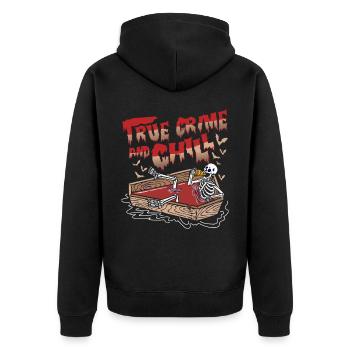 True Crime and Chill - Veste à capuche bio Premium Unisexe - noir - Dos - Nico (187cm)
