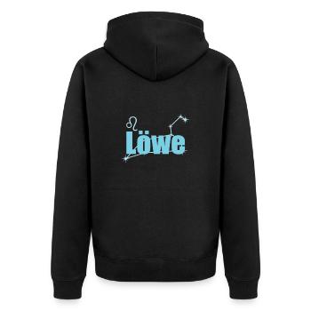 Leo Zodiac sign Leo constellation - Unisex Premium Organic Zip Hoodie - black - Back - Nico (187cm)