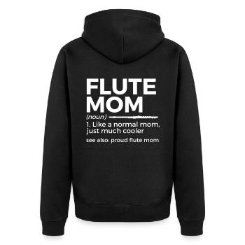 Flute, Flute, Musicians, Brass Band - Unisex Premium Organic Zip Hoodie - black - Back - Nico (187cm)