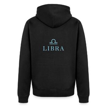 Zodiac sign Libra Libra Constellation - Unisex Premium Organic Zip Hoodie - black - Back - Nico (187cm)
