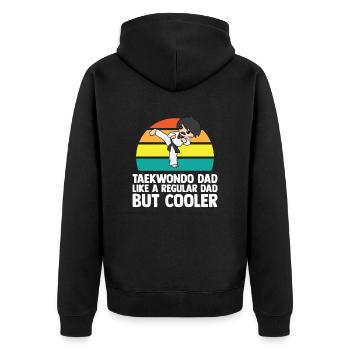 Taekwondo Martial Arts Gift Idea Tae Kwon Do - Unisex Premium Organic Zip Hoodie - black - Back - Nico (187cm)