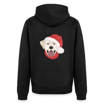 Joyeux Noël Labrador - Veste à capuche bio Premium Unisexe - noir - Dos - Nico (187cm)