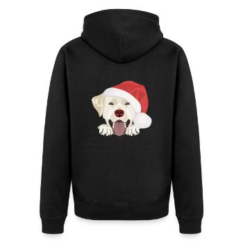 Joyeux Noël Labrador - Veste à capuche bio Premium Unisexe - noir - Dos - Nico (187cm)