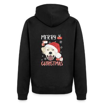 Joyeux Noël Labrador - Veste à capuche bio Premium Unisexe - noir - Dos - Nico (187cm)