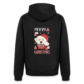 Joyeux Noël Labrador - Veste à capuche bio Premium Unisexe - noir - Dos - Nico (187cm)