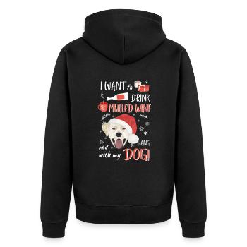 Labrador vin chaud Noël - Veste à capuche bio Premium Unisexe - noir - Dos - Nico (187cm)
