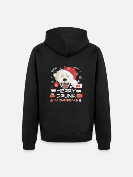 Labrador Weihnachtsmarkt - Unisex Premium Bio Zip Hoodie - Schwarz