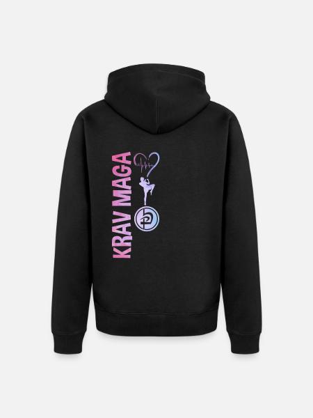 Krav Maga Apparel Israeli Self - Unisex Premium Organic Zip Hoodie - black