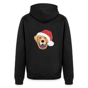 Joyeux Noël Labrador - Veste à capuche bio Premium Unisexe - noir - Dos - Nico (187cm)