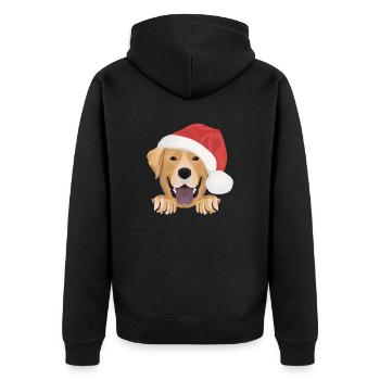 Joyeux Noël Labrador - Veste à capuche bio Premium Unisexe - noir - Dos - Nico (187cm)
