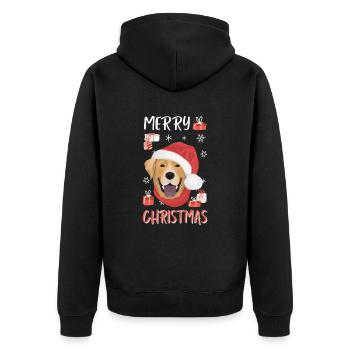 Joyeux Noël Labrador - Veste à capuche bio Premium Unisexe - noir - Dos - Nico (187cm)