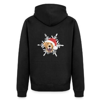 Joyeux Noël Labrador - Veste à capuche bio Premium Unisexe - noir - Dos - Nico (187cm)