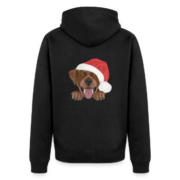 Joyeux Noël Labrador - Veste à capuche bio Premium Unisexe - noir - Dos - Nico (187cm)