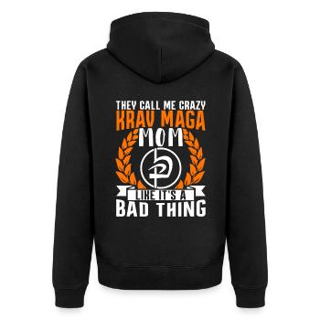 Krav Maga Apparel Israélien Self - Veste à capuche bio Premium Unisexe - noir - Dos - Nico (187cm)