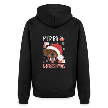 Joyeux Noël Labrador - Veste à capuche bio Premium Unisexe - noir - Dos - Nico (187cm)