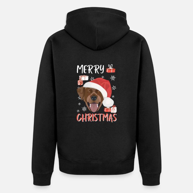Joyeux Noël Labrador - Veste à capuche bio Premium Unisexe - noir