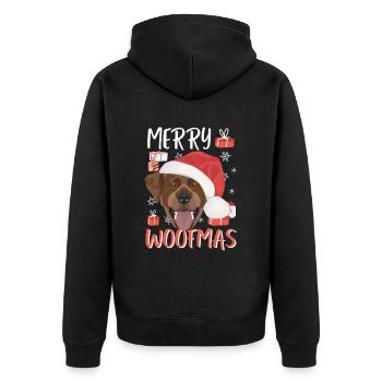 Joyeux Noël Labrador - Veste à capuche bio Premium Unisexe - noir - Dos - Nico (187cm)