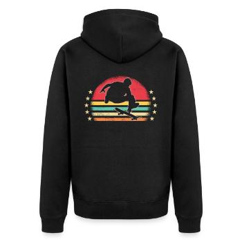 Skaters Skate Skateboarding Skateboard - Veste à capuche bio Premium Unisexe - noir - Dos - Nico (187cm)